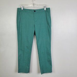 Banana Republic Factory Hampton Fit Green Black White Crop Pants Size 8